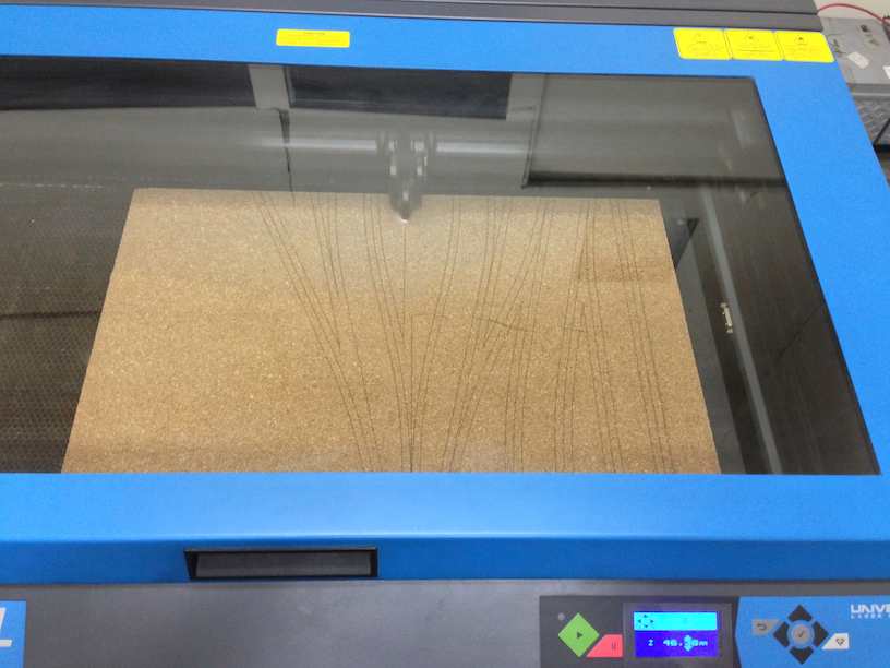 cork underlay laser cutting cork