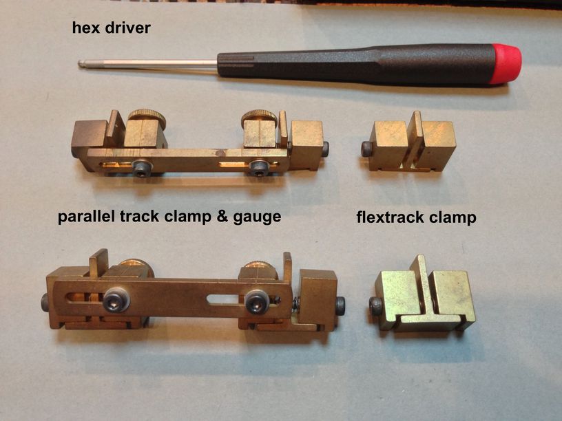 track across modules track clamps
