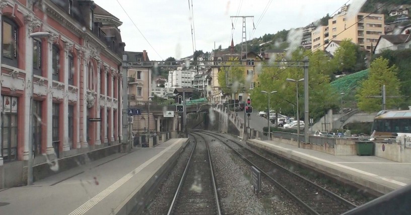 switzerland sep 2013 brig to laussane footplate arrival at montreux