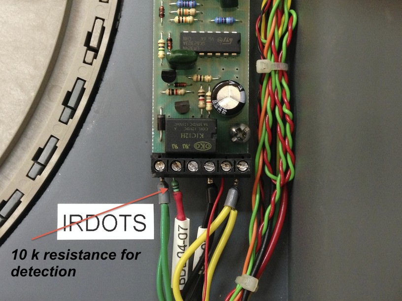 wiring IRDOTS closeup