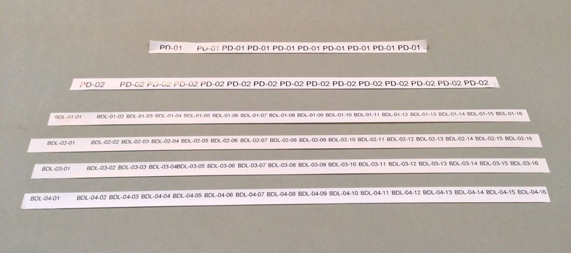 wiring labels printed