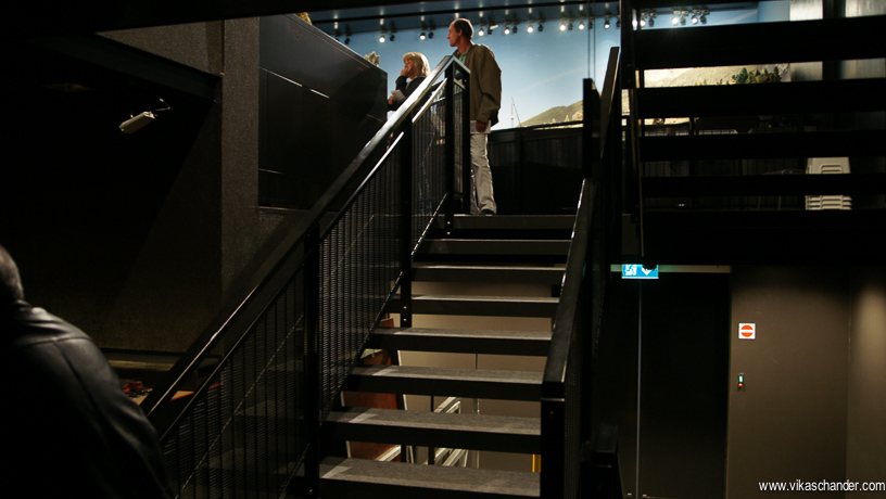 CFK blog- stairs leading up to the main layout from the staging area