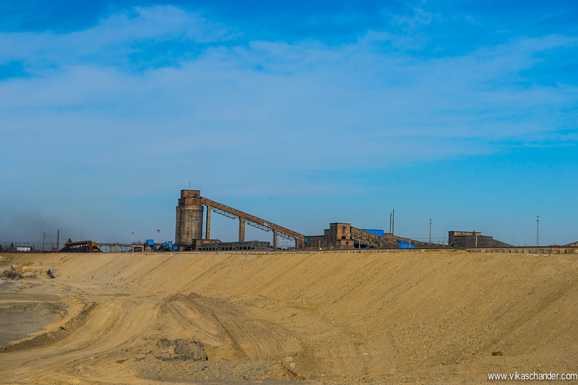 sandaoling blog 26 - the coal is hauled from the deep pit mines to NanZhan