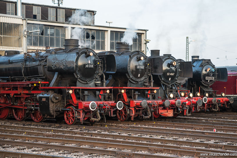 DS 2014 blog - Locos line up outside the shed