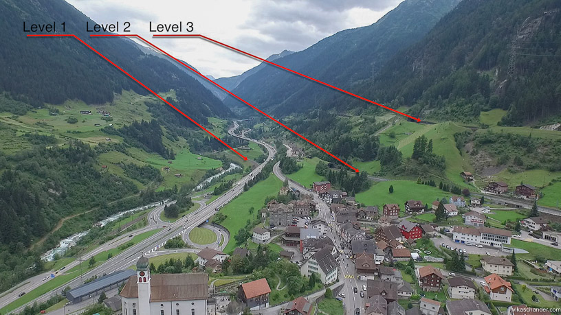 Gotthard Dampfspektakel blog - Wassen and 3 levels