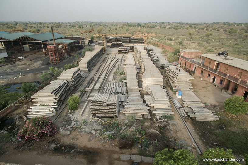 Shekhawati Express blog - A concrete sleeper factory north of Bissau