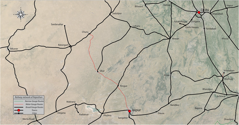 Shekhawati Express blog - JRSC routes map for blog
